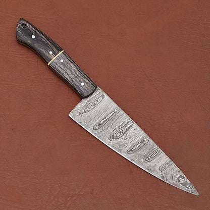 Custom Handmade Damascus Steel Cooking Knife  Perfect For Chefs  Collectors 0