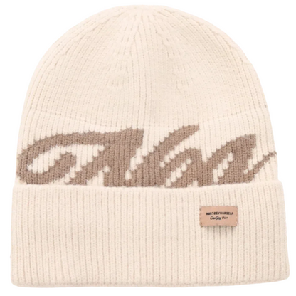 Soft Beanie For Women Solid Color Letter Jacquard New Style Women Fashion Knit Hat Dandy Caphat 8