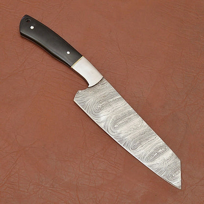 Professional Damascus Steel Kitchen Knife – Handcrafted Wooden Handle