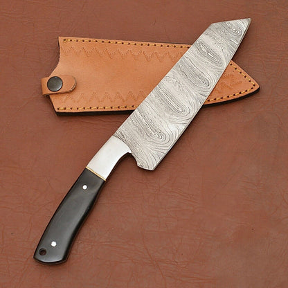 Professional Damascus Steel Kitchen Knife  Handcrafted Wooden Handle 2