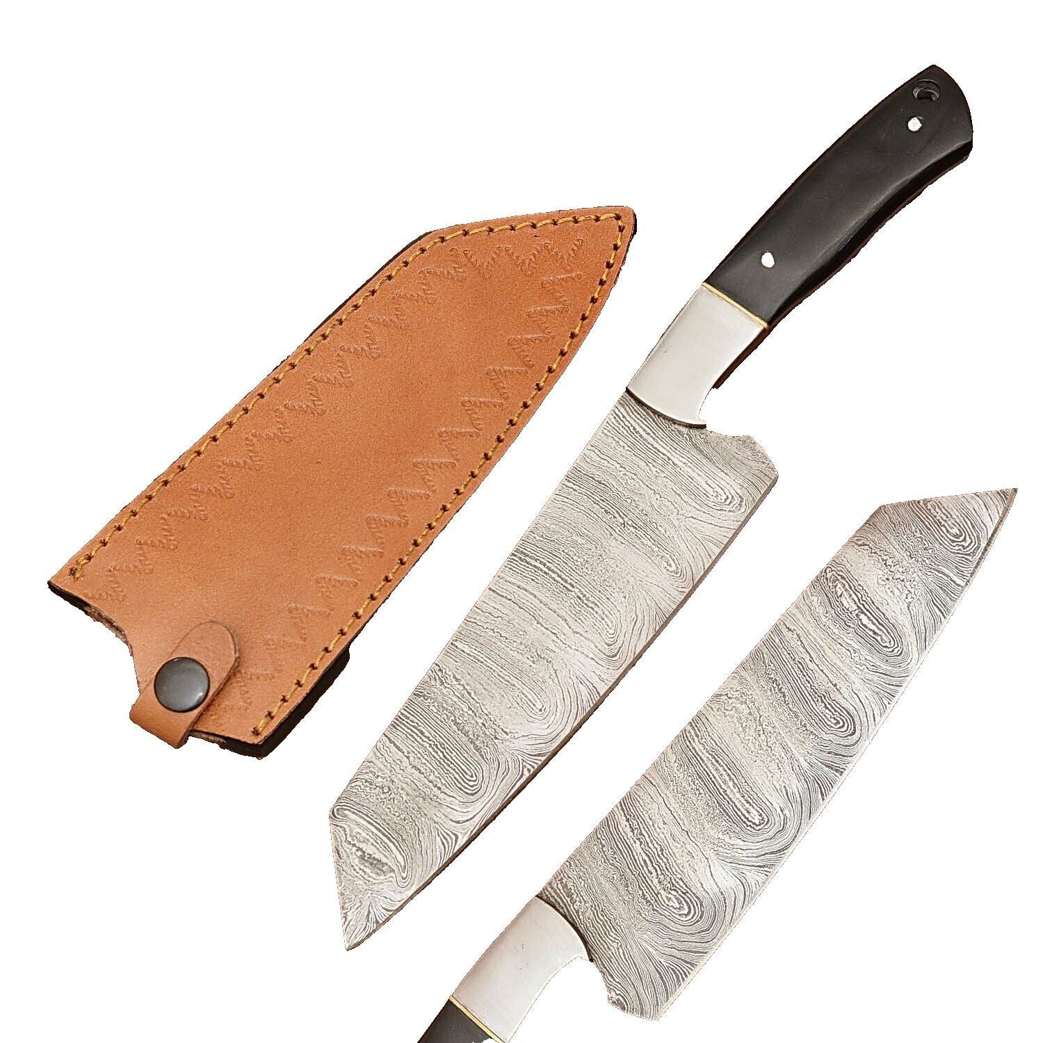 Professional Damascus Steel Kitchen Knife  Handcrafted Wooden Handle 3