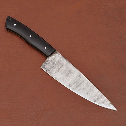 Custom Damascus Steel Chef Knife  Full Tang Handmade Kitchen Blade 1