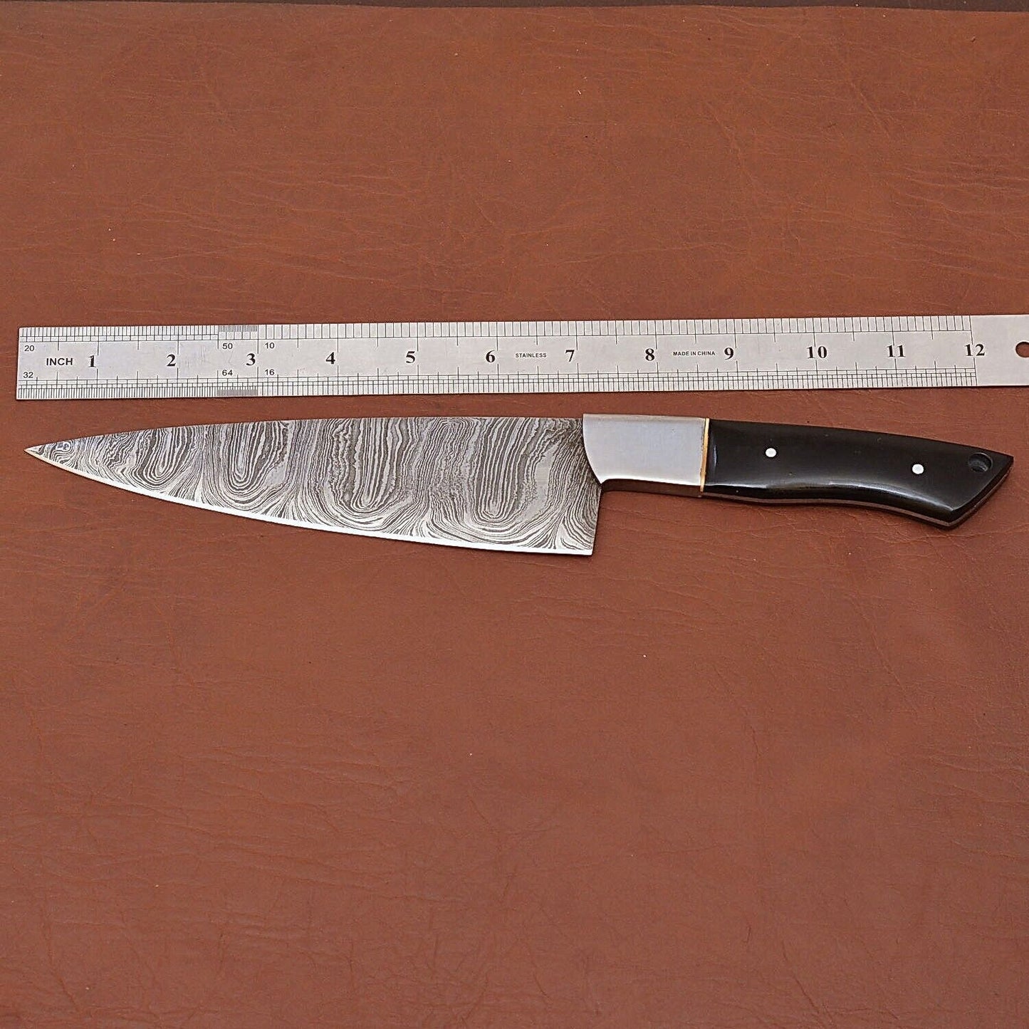 Handcrafted Damascus Steel Kitchen Knife  Razor Sharp Chef Knife 2