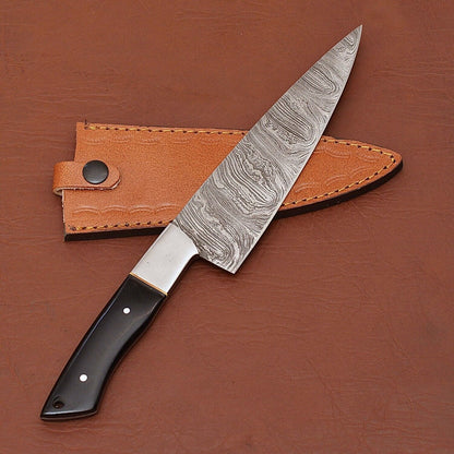 Handcrafted Damascus Steel Kitchen Knife  Razor Sharp Chef Knife 3