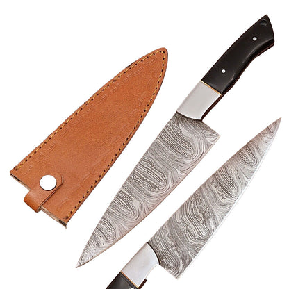 Handcrafted Damascus Steel Kitchen Knife – Razor Sharp Chef Knife