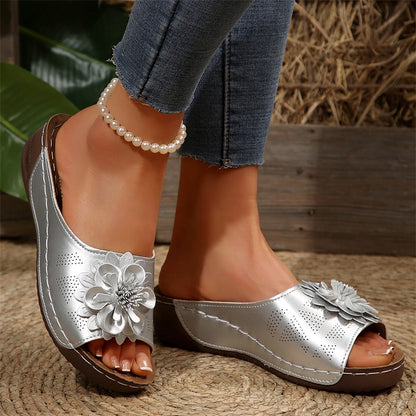 Lightweight Fashion Summer Women Sandals Shoes Wedge Casual Slip On Open Toe Womens Sandals For Eve 5