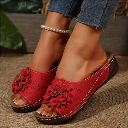 Lightweight Fashion Summer Women Sandals Shoes Wedge Casual Slip On Open Toe Womens Sandals For Eve 4