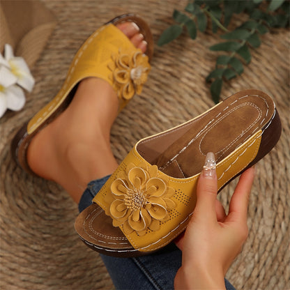 Lightweight Fashion Summer Women Sandals Shoes Wedge Casual Slip On Open Toe Womens Sandals For Eve 6