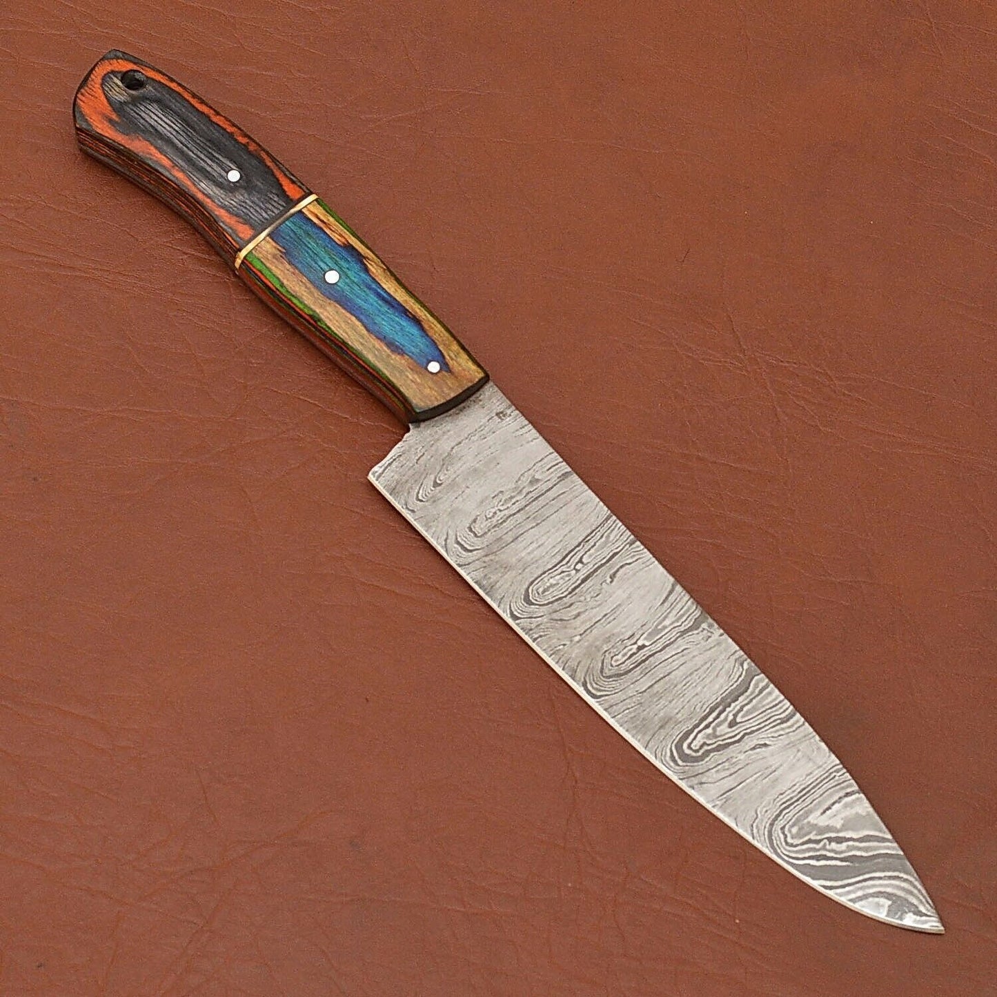 HighQuality Handmade Damascus Kitchen Knife  Perfect Chef Gift 1