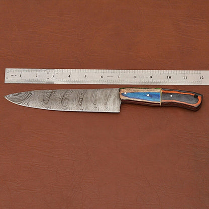 HighQuality Handmade Damascus Kitchen Knife  Perfect Chef Gift 2