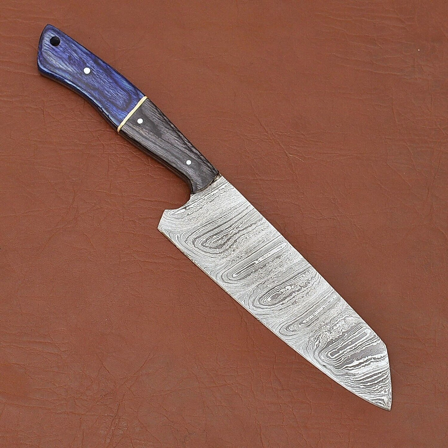 Custom Handmade Damascus Steel Chef Knife  Professional Kitchen Cutting Tool 1
