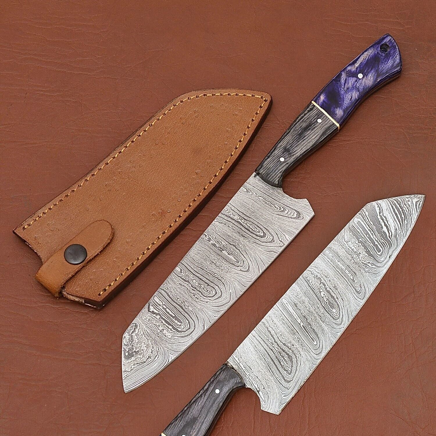 Custom Handmade Damascus Steel Chef Knife – Professional Kitchen Cutting Tool