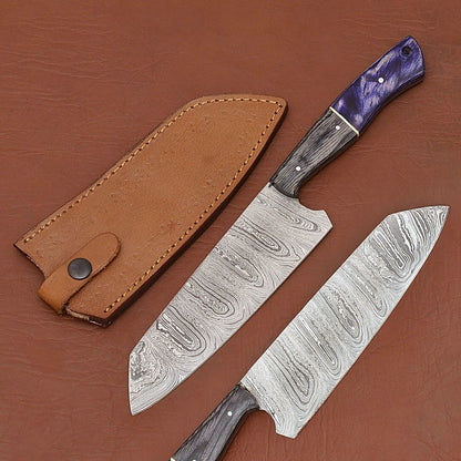 Custom Handmade Damascus Steel Chef Knife – Professional Kitchen Cutting Tool