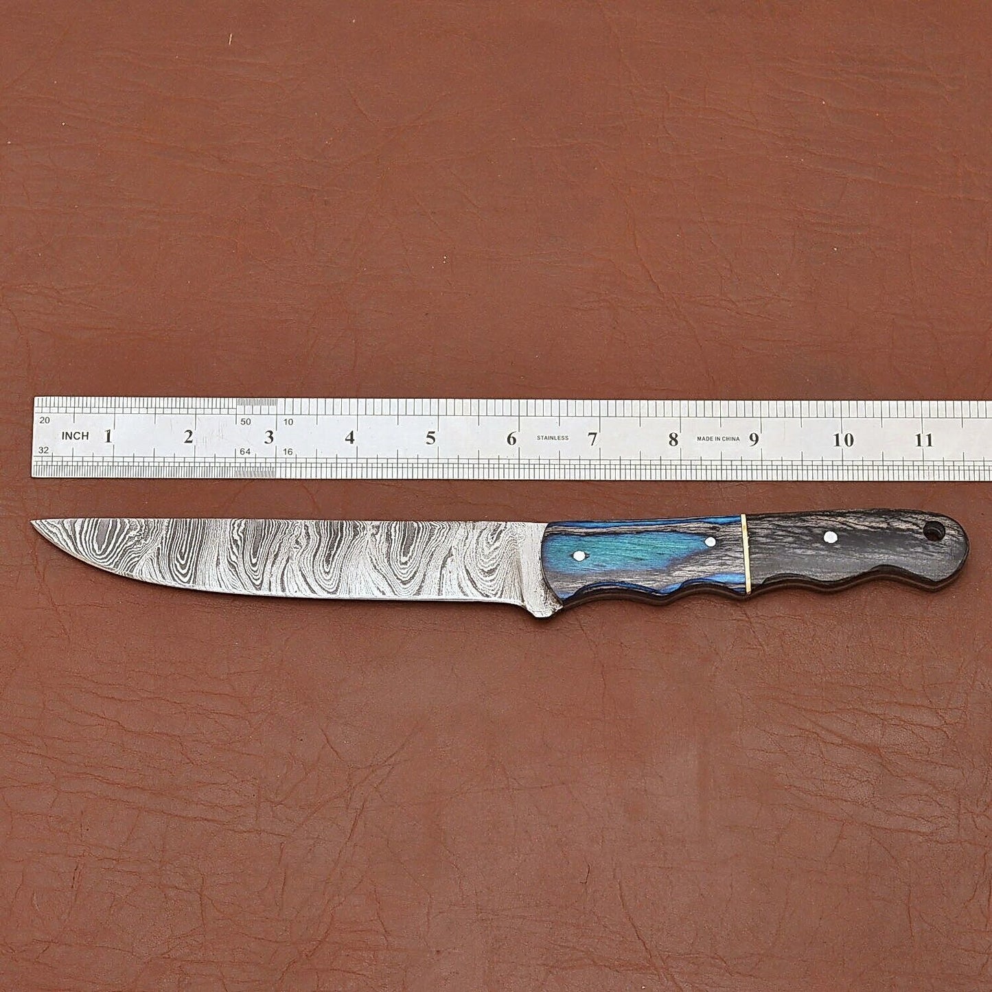Handcrafted Damascus Steel Chef Knife  Premium Wooden Handle Design 2