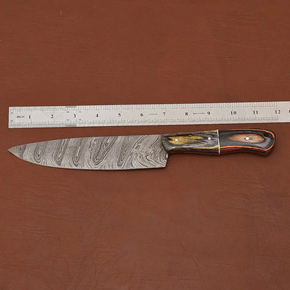 Exclusive Handmade Damascus Steel Kitchen Knife  Sharp  Durable Blade 2