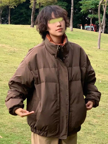 Maillard Retro Down Jacket Unisex Autumn Winter Coat Warm Loose Fit Casual Versatile Trendy Jacket 1