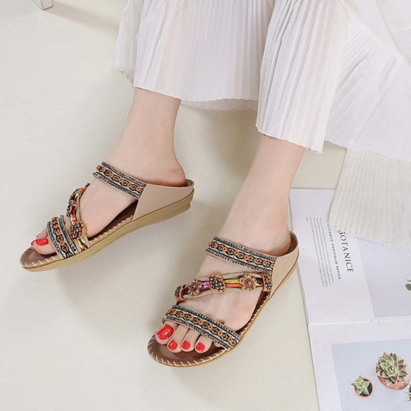 Chic Summer Woman Sandals Shoes Plus Size Lightweight Walking Shoes Wedge Sandals  Stylish Female S 4