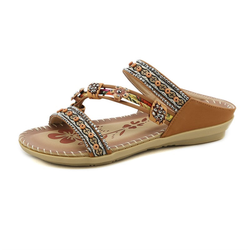 Chic Summer Woman Sandals Shoes Plus Size Lightweight Walking Shoes Wedge Sandals  Stylish Female S 5