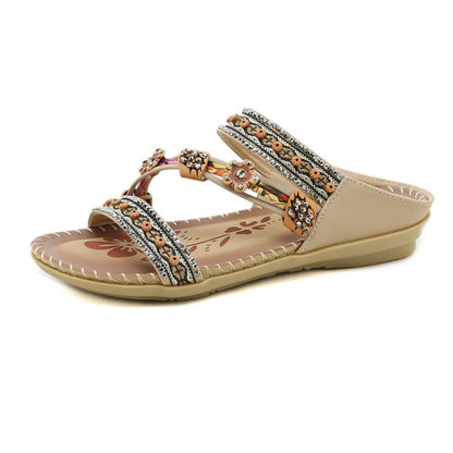 Chic Summer Woman Sandals Shoes Plus Size Lightweight Walking Shoes Wedge Sandals  Stylish Female S 8