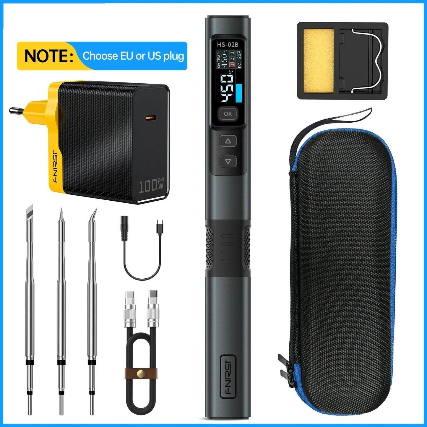 Adjustable Temperature Soldering Iron Kit For Precision Welding And Repair Work 12