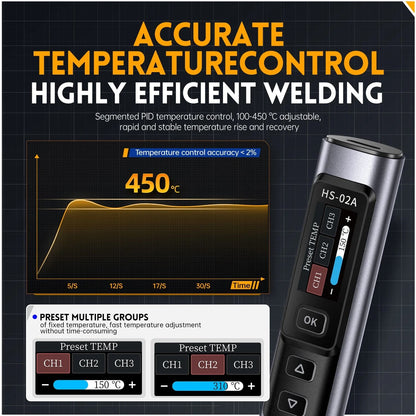 Adjustable Temperature Soldering Iron Kit For Precision Welding And Repair Work 2