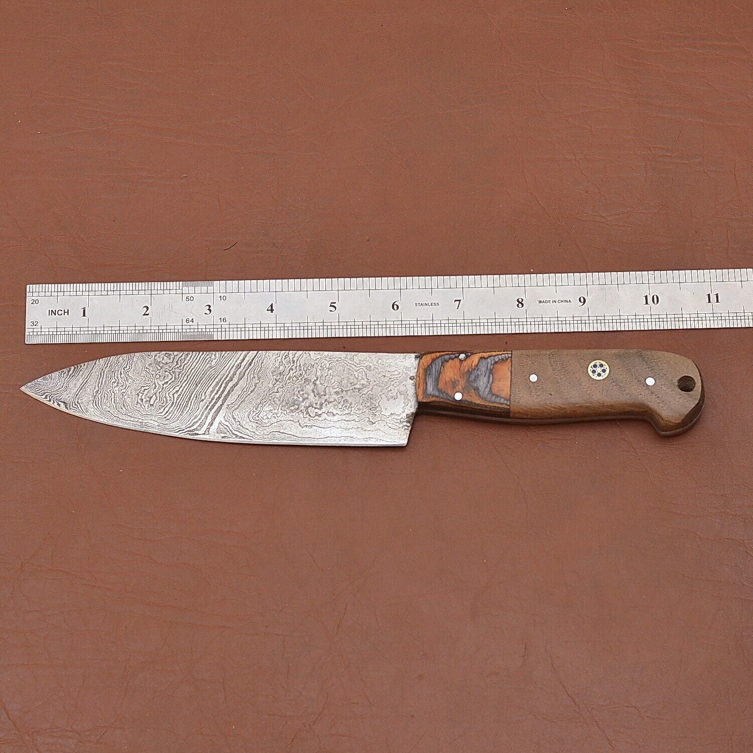 Custom Forged Damascus Chef Knife  Full Tang Kitchen Essential 2