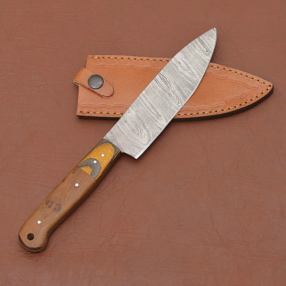 Artisan Forged Damascus Steel Chef Knife  Precision Kitchen Cutter 3