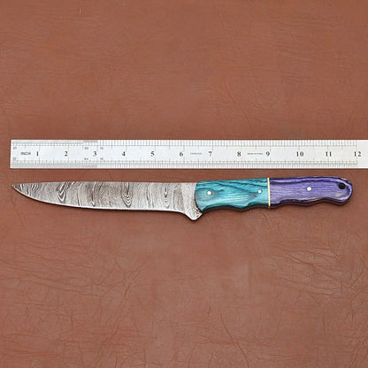 Handmade Damascus Steel Cooking Knife  Perfect Balance  Sharp Edge 2