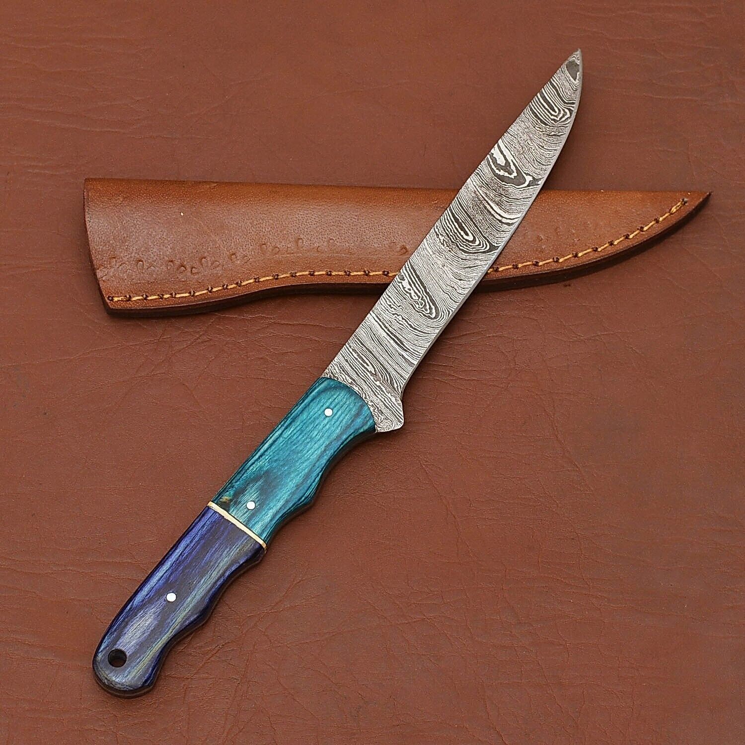 Handmade Damascus Steel Cooking Knife  Perfect Balance  Sharp Edge 3