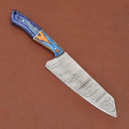 Professional Handmade Damascus Steel Chef Knife  Full Tang Handle 1