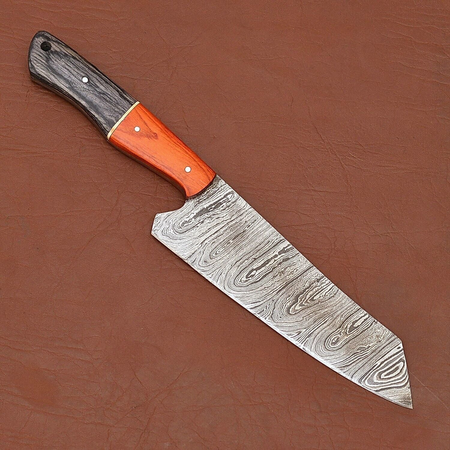 Custom Damascus Kitchen Knife  Handcrafted Chefs Blade For Precision Cuts 1