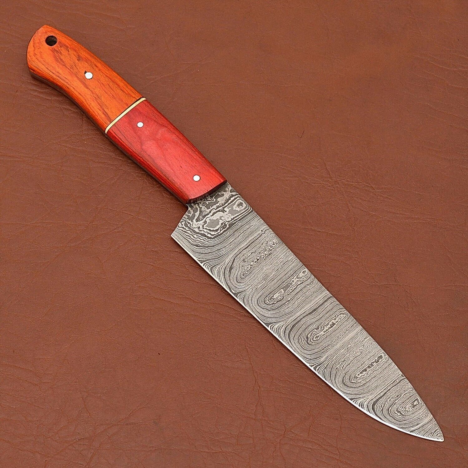 Luxury Damascus Steel Chef Knife  Handmade Full Tang Kitchen Knife 1