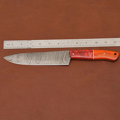 Luxury Damascus Steel Chef Knife  Handmade Full Tang Kitchen Knife 2