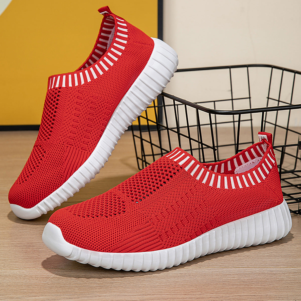 Luxury Fashion Sneaker Women Shoes Breathable Mesh Sock Slip On Sneakers  Stylish Womens Sports Sho 6