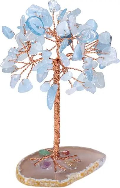 Crystal Money Tree With Agate Base For Home And Office Decoration 9