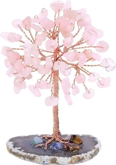 Crystal Money Tree With Agate Base For Home And Office Decoration 7