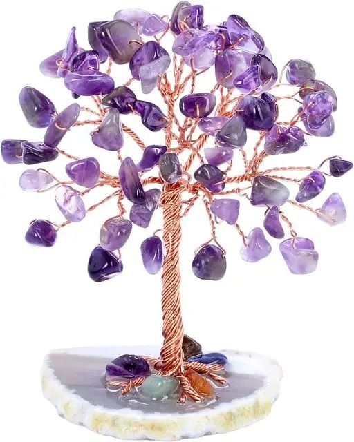 Crystal Money Tree With Agate Base For Home And Office Decoration 10