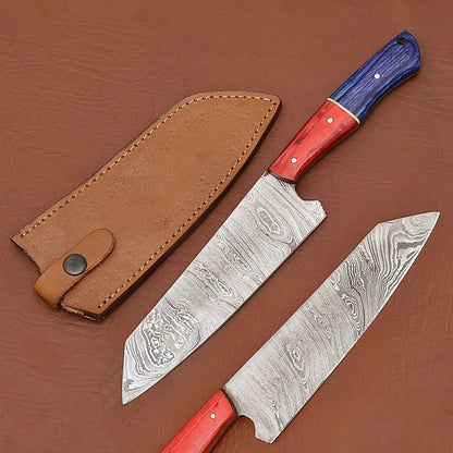 Premium Forged Damascus Steel Kitchen Knife – Chef Edition