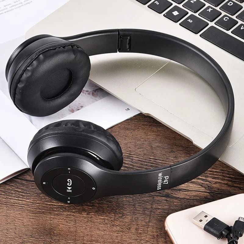 Wireless Foldable Bluetooth Headphones With Microphone For Music And Gaming 5