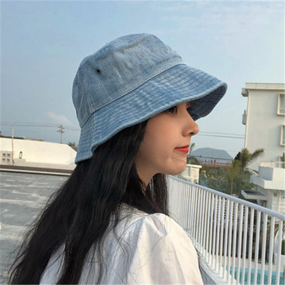 Denim Fisherman Hat For Men And Women Large Brim Summer Sun Protection Hat Breathable Thin Shade Ba 3