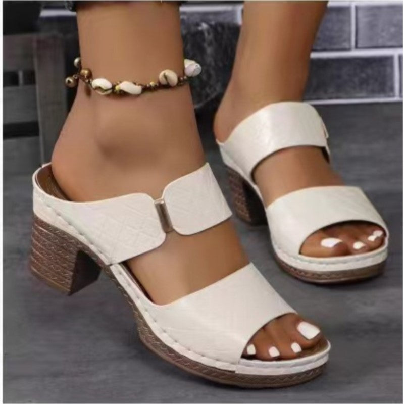 Elegant Summer Sandals For Women Fashionable Wedge Shoes  Slides Breathable Slippers For Daily Casu 4