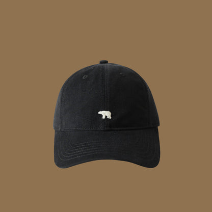 Wide Brimmed Retro Hat Unisex Polar Bear Embroidered Baseball Cap Soft Top Duckbill Cap For Men And 6