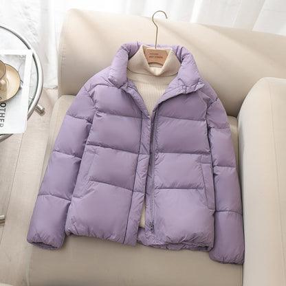 Winter Coat Womens Loose Fit Short Puffer Jacket Thickened Cotton Padding For Cold Weather 2
