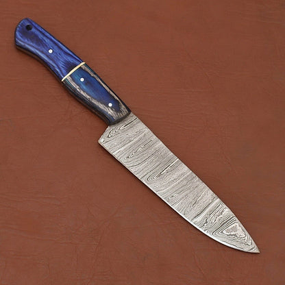 Professional Handmade Damascus Chef Knife  12 Inch Kitchen  Outdoor Cutting Tool 1