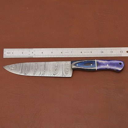Professional Handmade Damascus Chef Knife  12 Inch Kitchen  Outdoor Cutting Tool 2