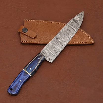 Professional Handmade Damascus Chef Knife  12 Inch Kitchen  Outdoor Cutting Tool 3