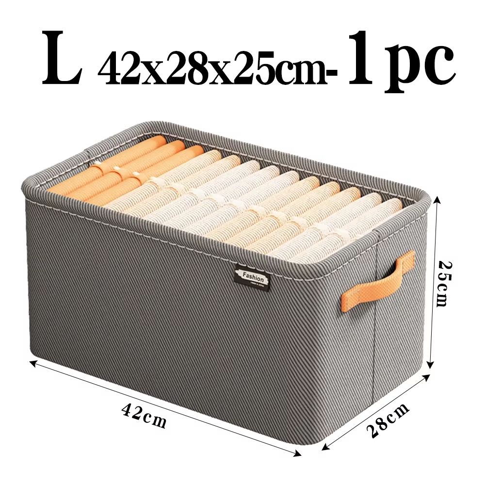 ThickFold Wardrobe Clothes Organizer  Thicken Storage Box For Pants Sweaters Jeans  Cabinet Drawers 6