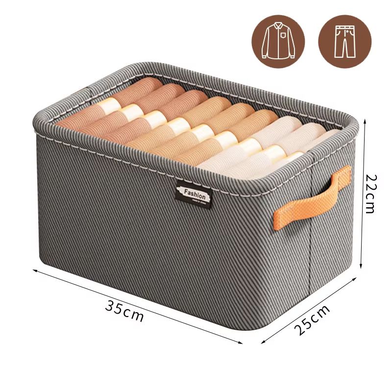 ThickFold Wardrobe Clothes Organizer  Thicken Storage Box For Pants Sweaters Jeans  Cabinet Drawers 8