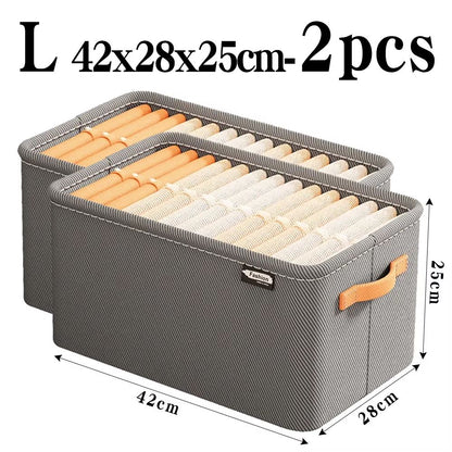 ThickFold Wardrobe Clothes Organizer  Thicken Storage Box For Pants Sweaters Jeans  Cabinet Drawers 16