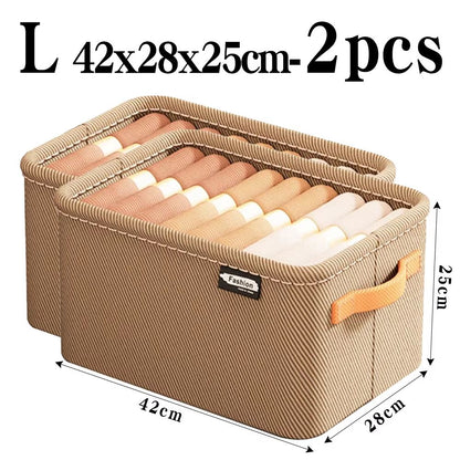 ThickFold Wardrobe Clothes Organizer  Thicken Storage Box For Pants Sweaters Jeans  Cabinet Drawers 17